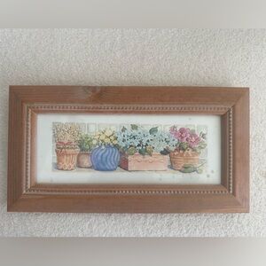 Cottagecore Floral Kitchen Art Framed Still Life Wall Decor